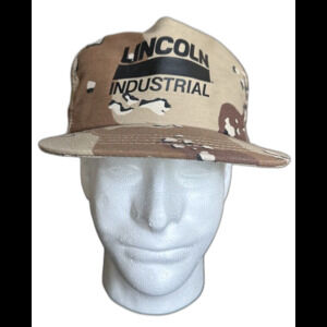 Vintage 90’s Desert Camo Lincoln Industrial Snapback Hat
